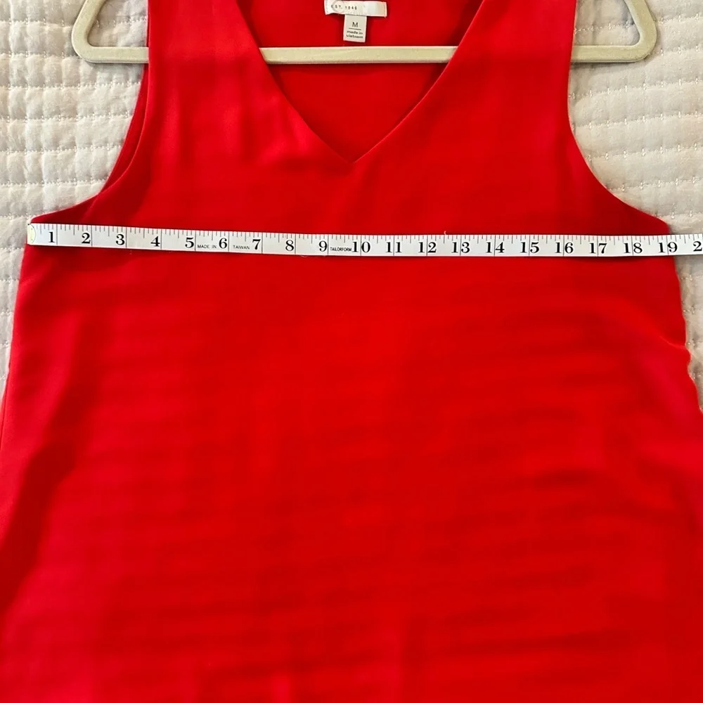 Vibrant Red Sleeveless Top, Size M | C Est 1946 - Picture 6 of 10